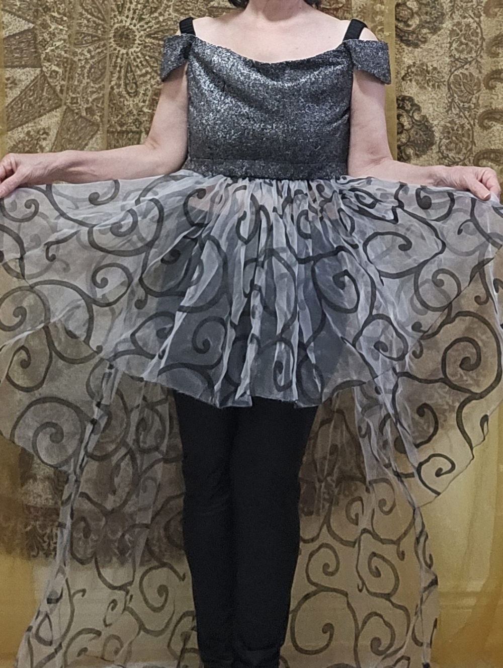 Sparkly Corset High-Low Tulle Skirt Dress